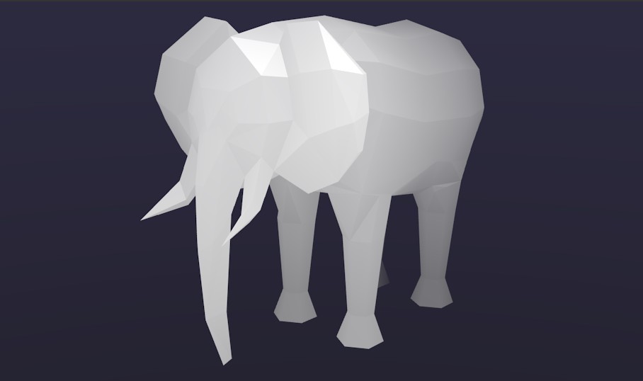 Low Poly Elephant  preview image 1